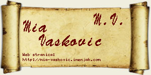 Mia Vasković vizit kartica